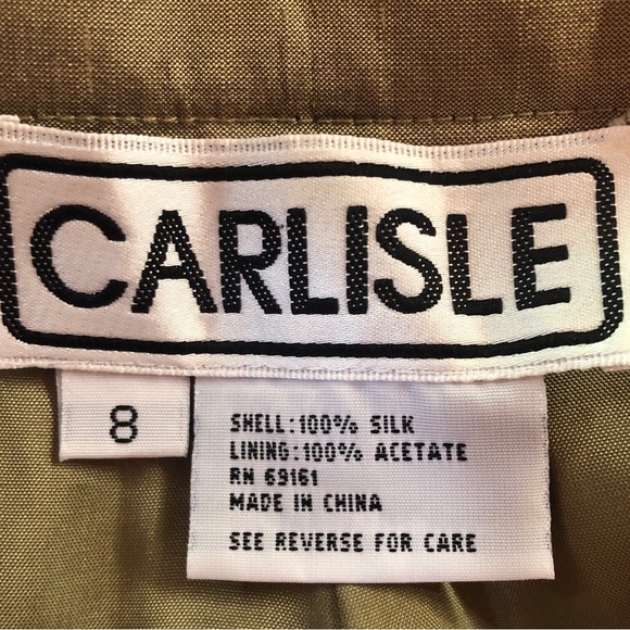 Vintage CARLISLE Silk 3-Piece Collection Top Skirt Pants (8/28) - Picture 6 of 17
